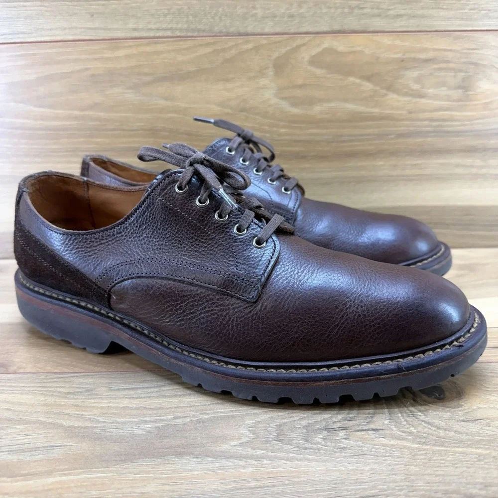 Allen Edmonds Discovery Derby 9.5 D‎ Brown Leather Extralight Soles Business